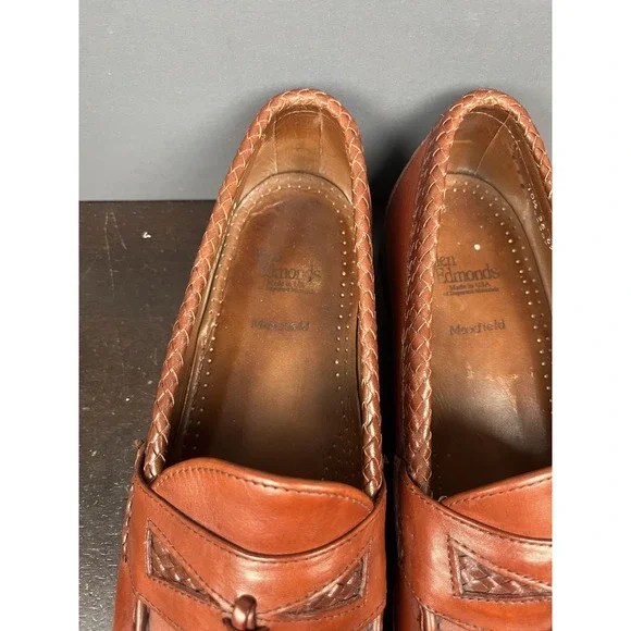 Allen‎ Edmonds Maxfield Shoes Mens Size 10.5 Brown Tassel Loafers Leather USA